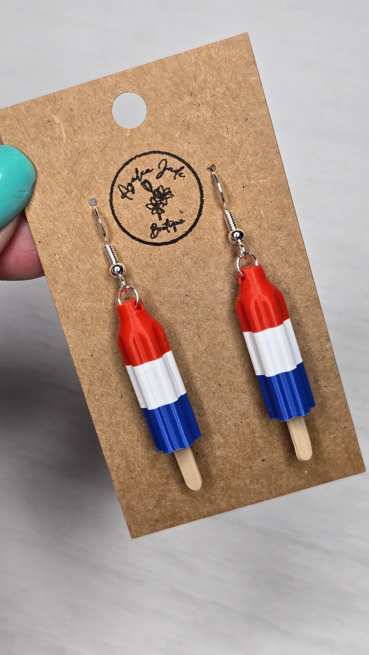 Tri-Color Popsicle Earrings