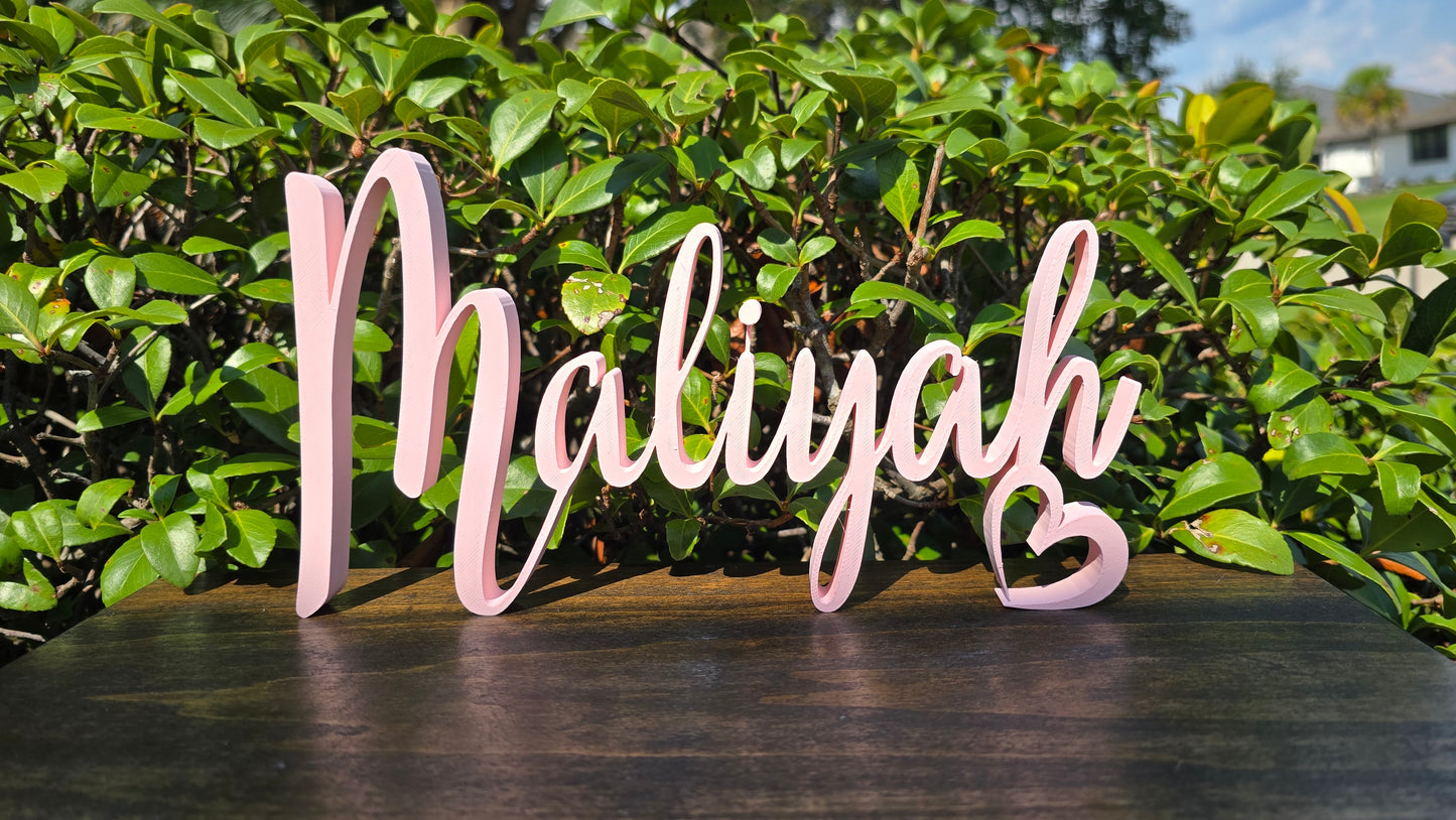 Custom Single Name Sign