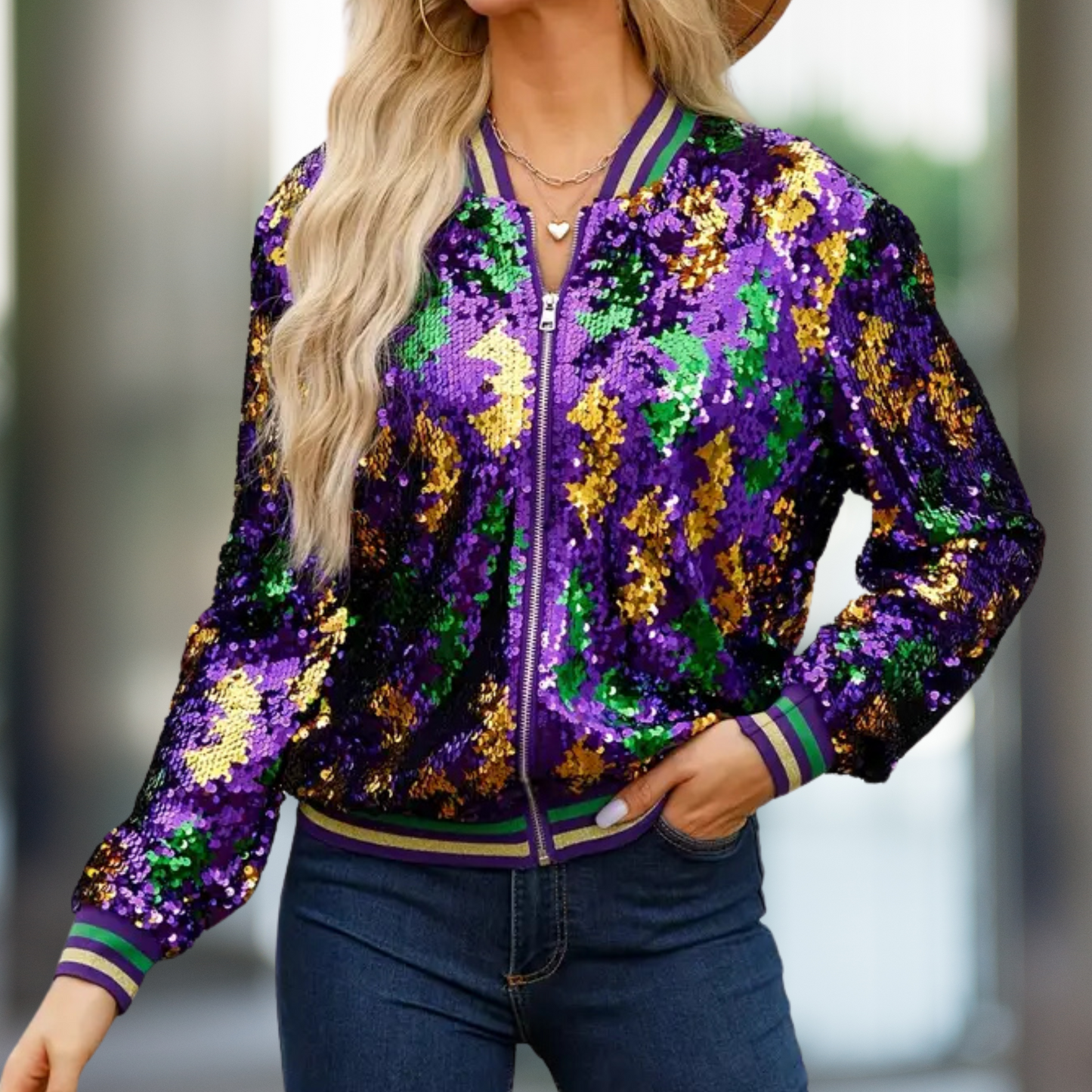 Mardi Gras Sequin Jacket