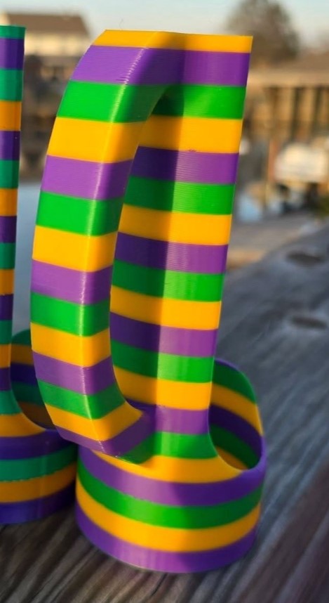 Mardi Gras 3d printed Can Holders