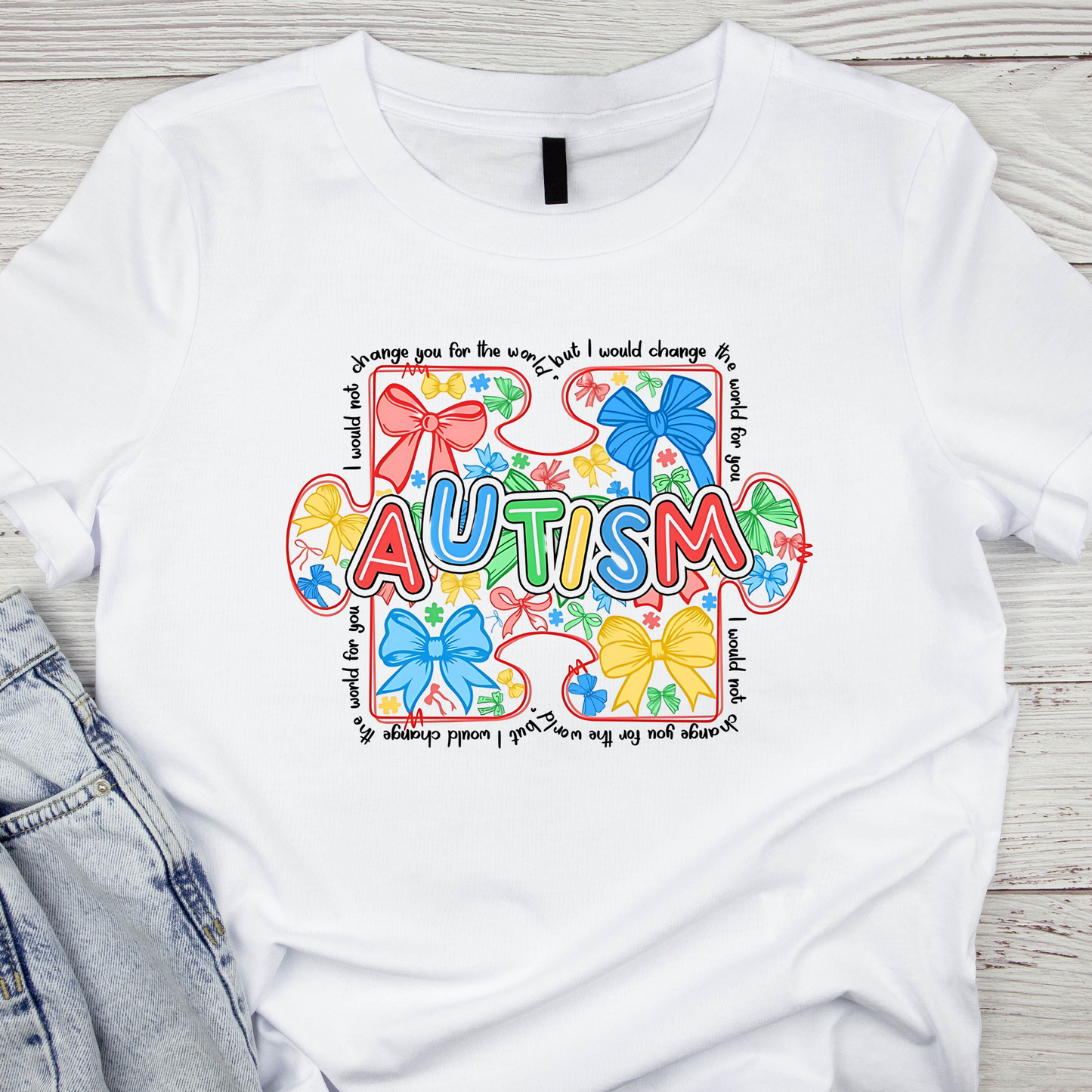 Autism Bow Graphic Tee