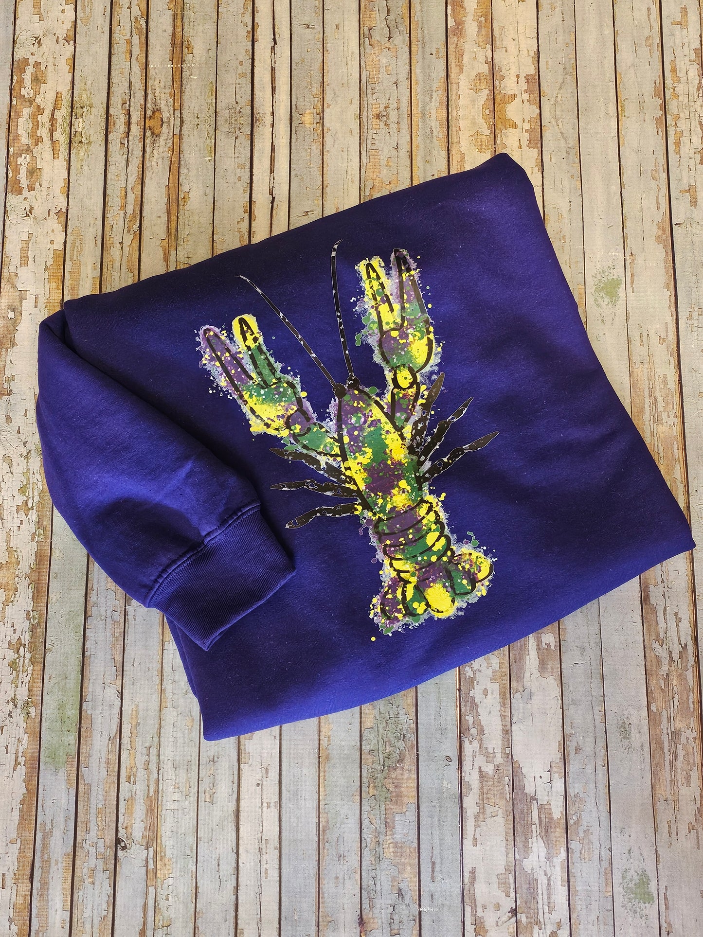 Crawfish Mardi Gras Graphic Tees