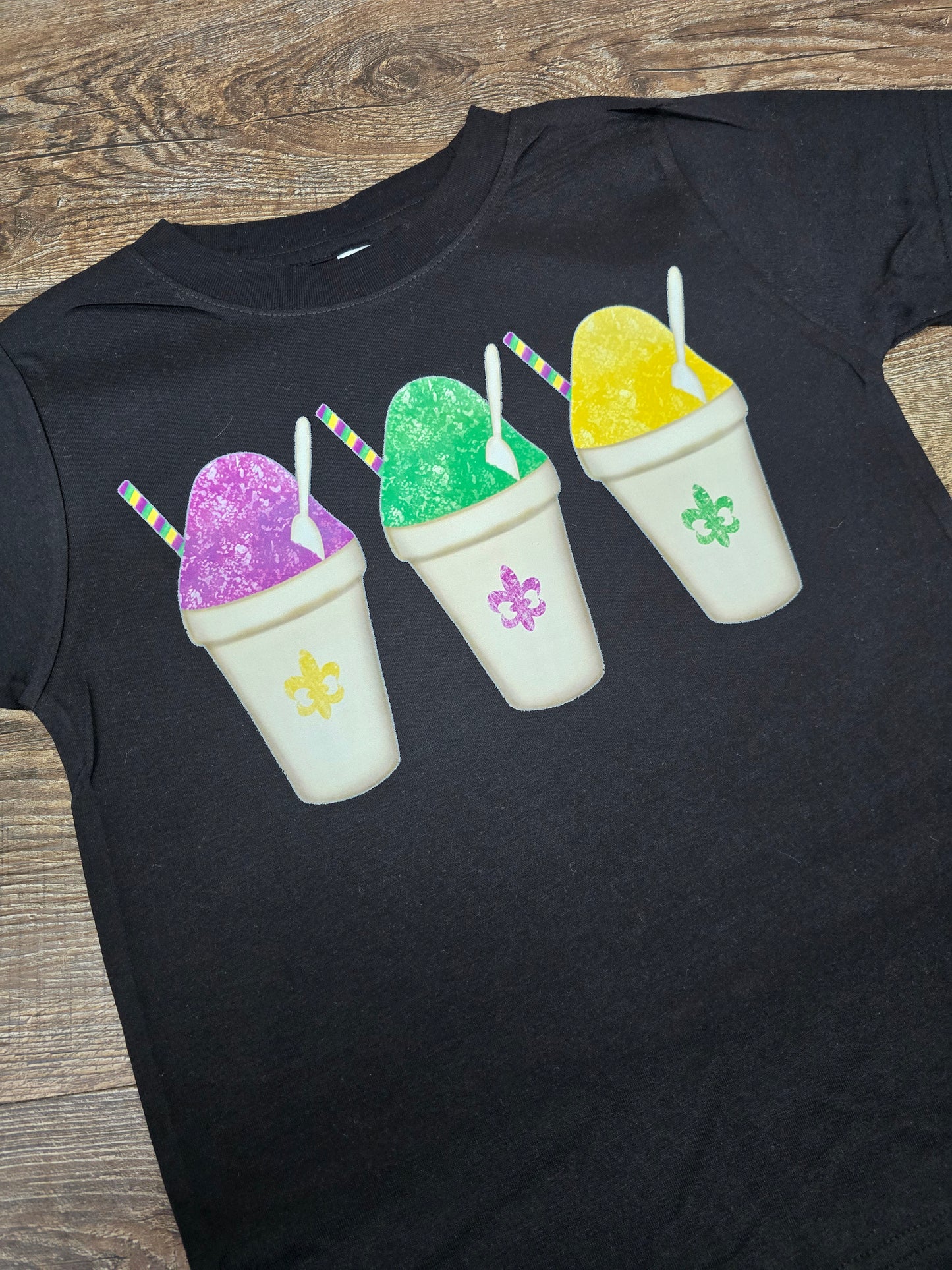 Mardi Gras snowball graphic Tees