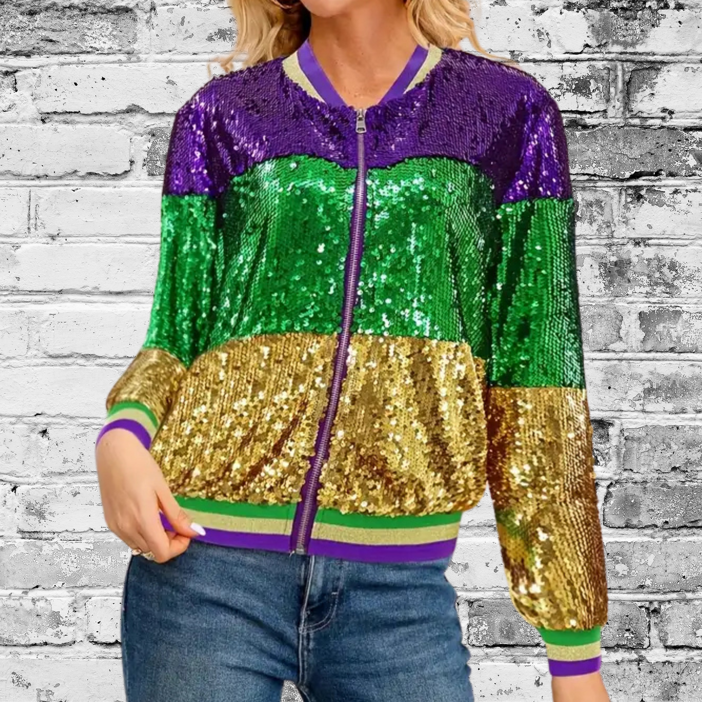 Mardi Gras Sequin Jacket