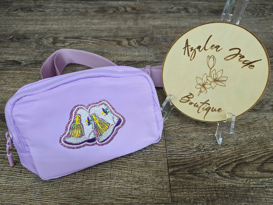 Mardi Gras Marching Boots Corssbody Purse