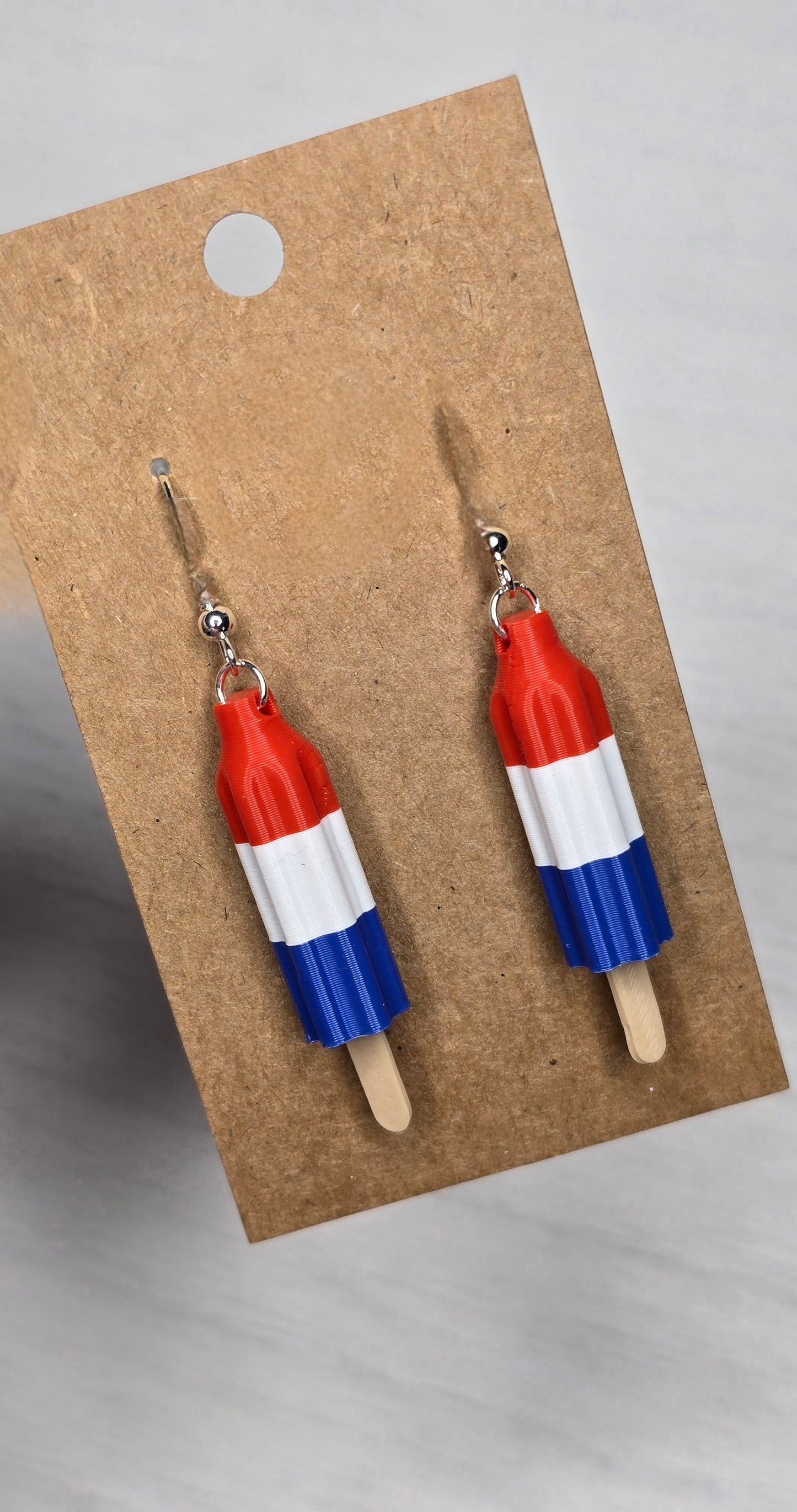 Red, White, and Blue Popsicle Earrings