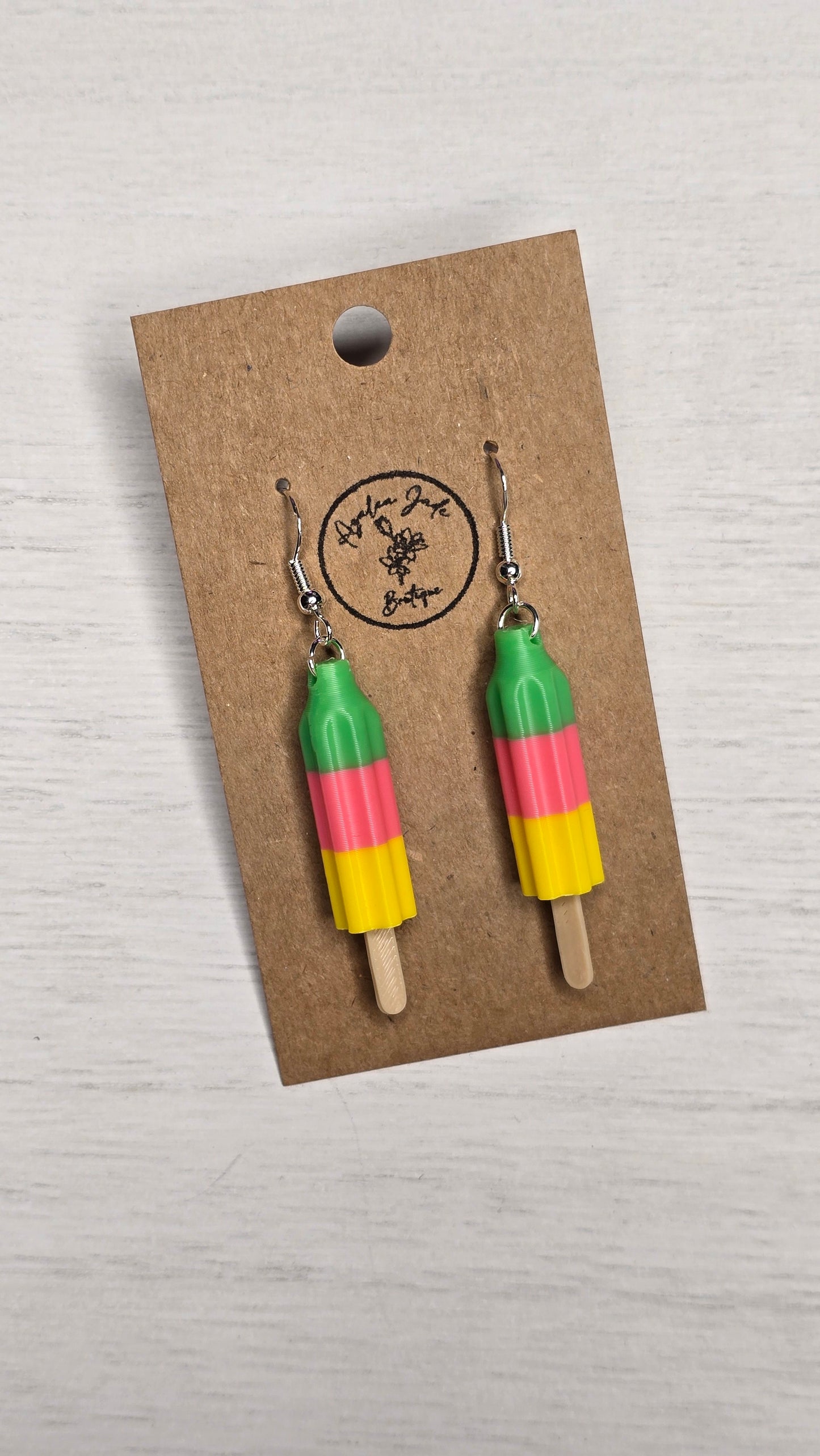 Tri-Color Popsicle Earrings