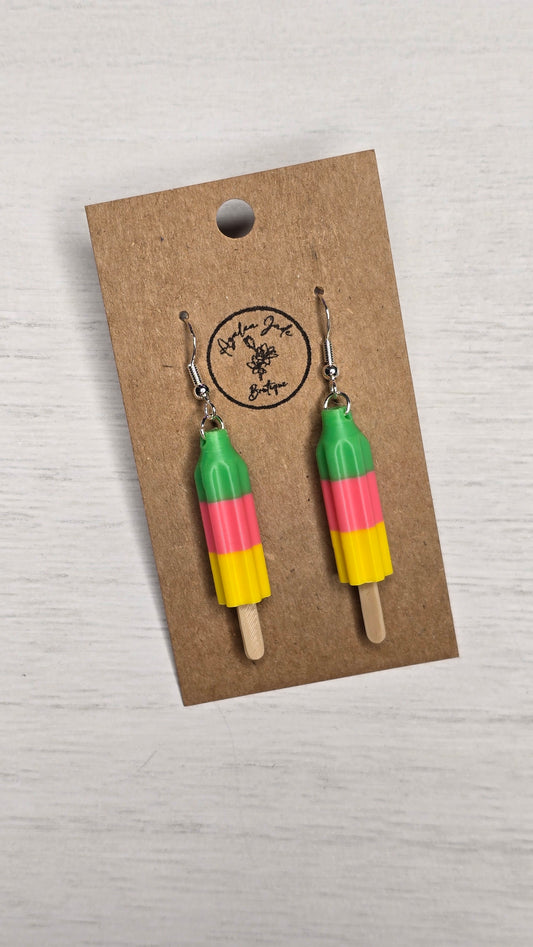 Tri-Color Popsicle Earrings