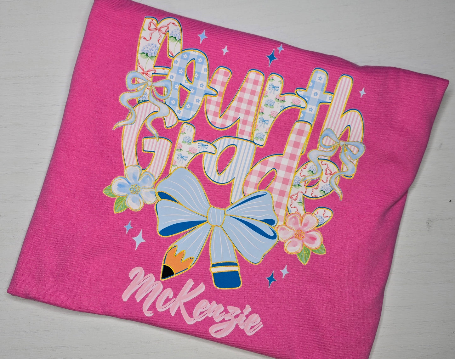 Girls Hot Pink Grade Tee