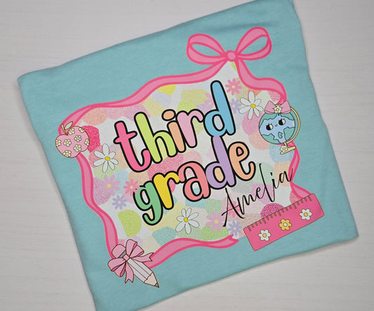 Girl's Teal Grade Tee