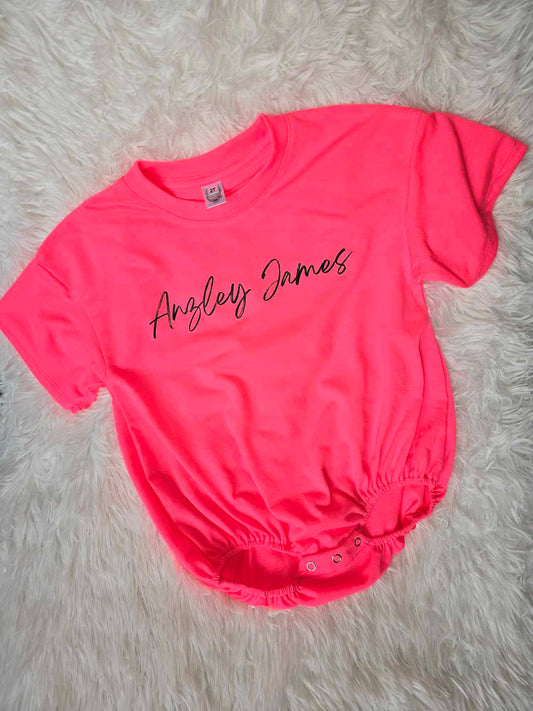 Hot Pink Custom Bubble Romper