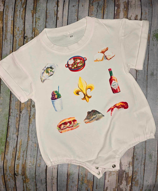 New Orleans Theme Bubble Romper