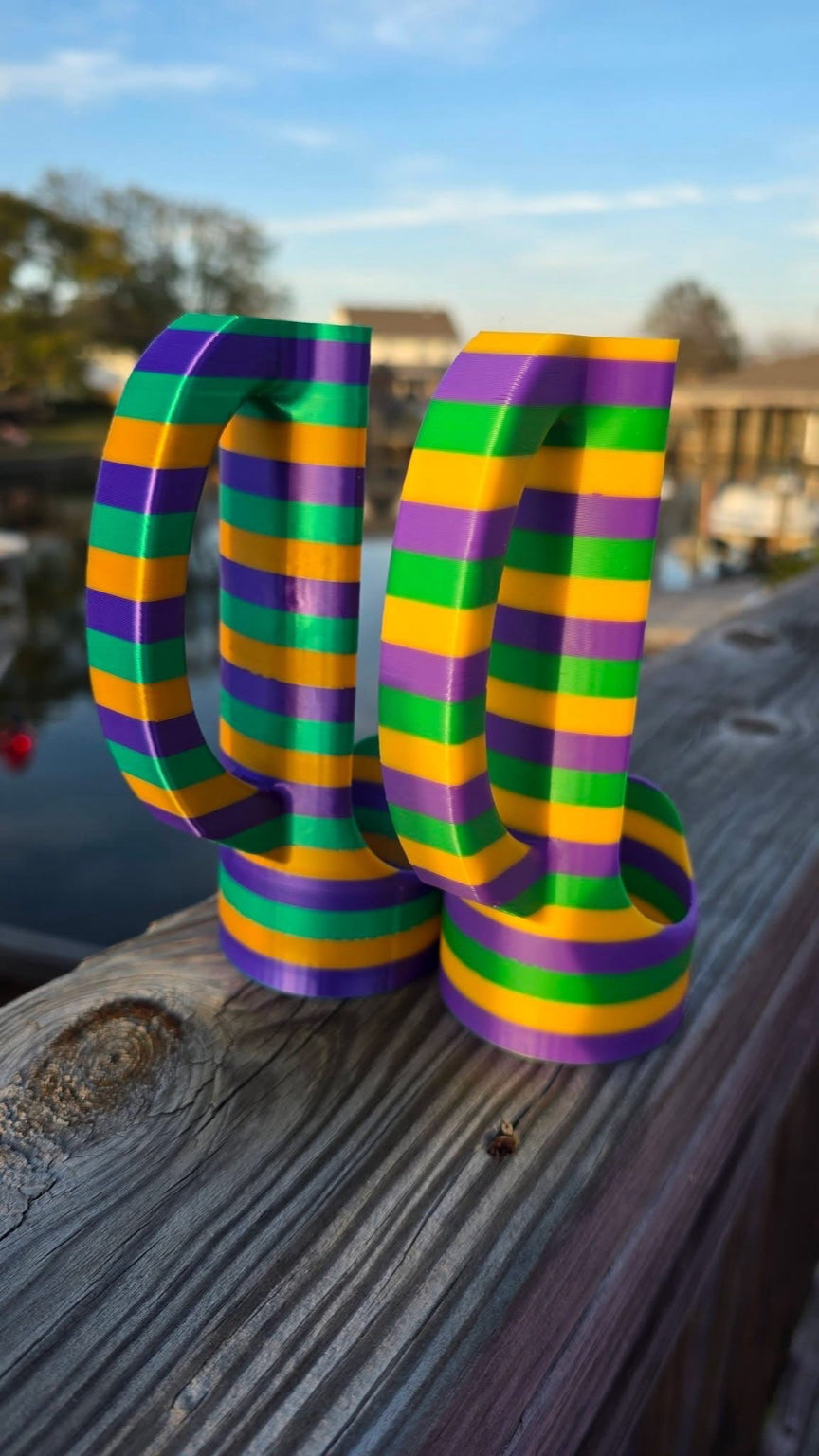 Mardi Gras 3d printed Can Holders