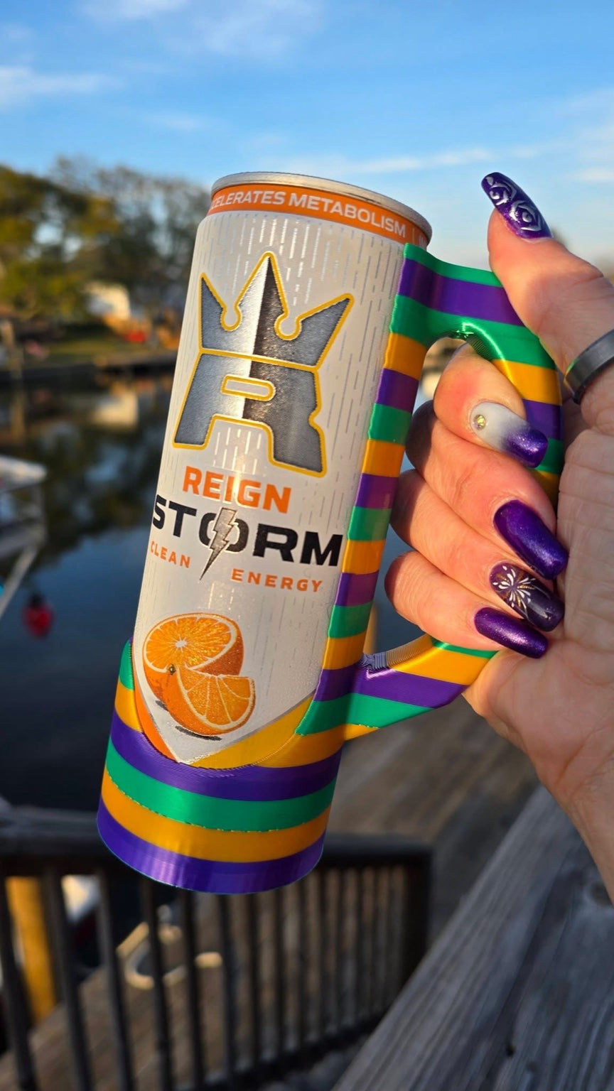 Mardi Gras 3d printed Can Holders