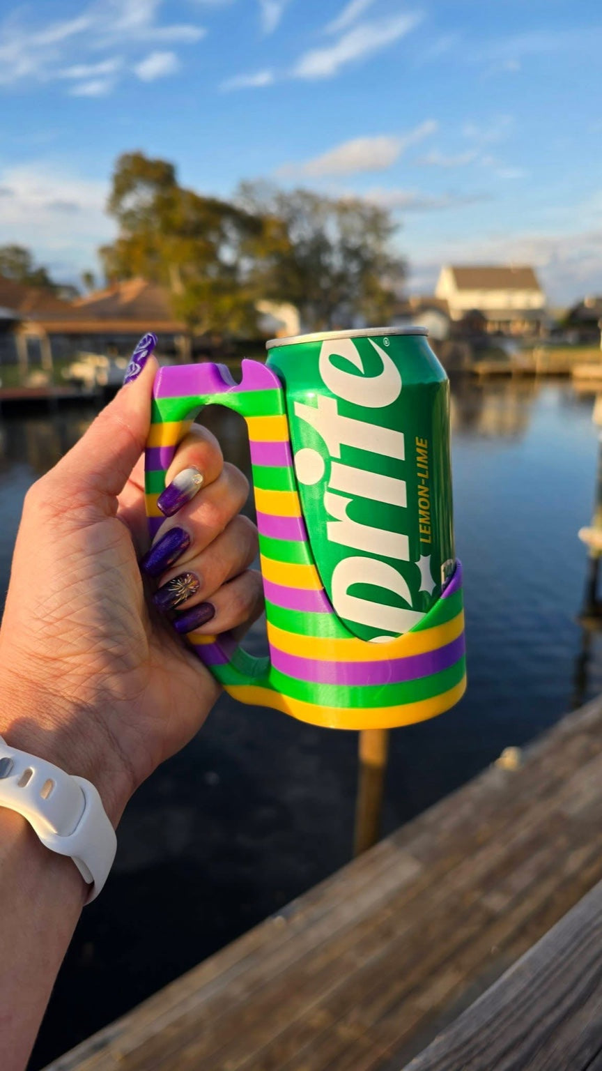Mardi Gras 3d printed Can Holders