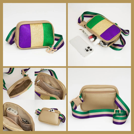 Shimmer Mardi Gras Crossbody