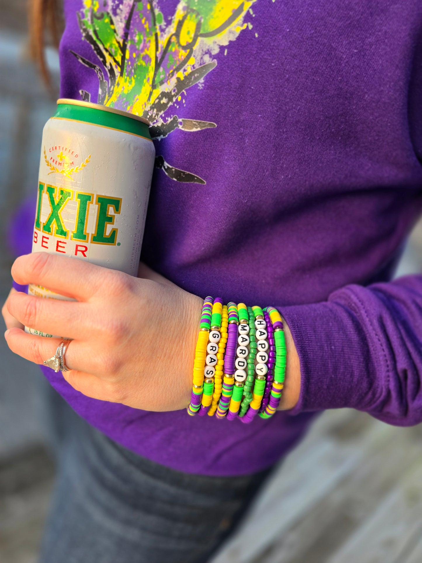 Mardi Gras Stack Bracelets