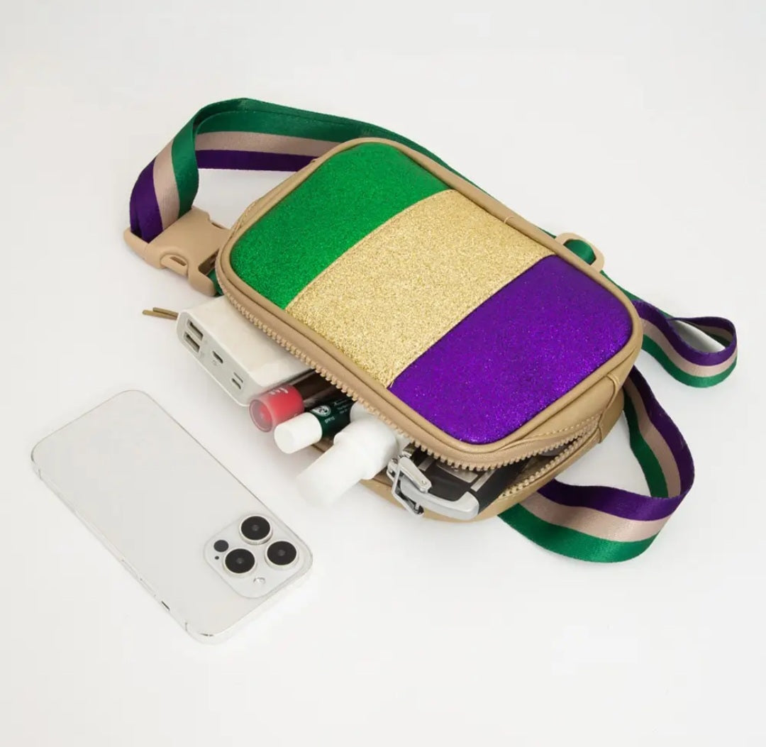 Shimmer Mardi Gras Crossbody