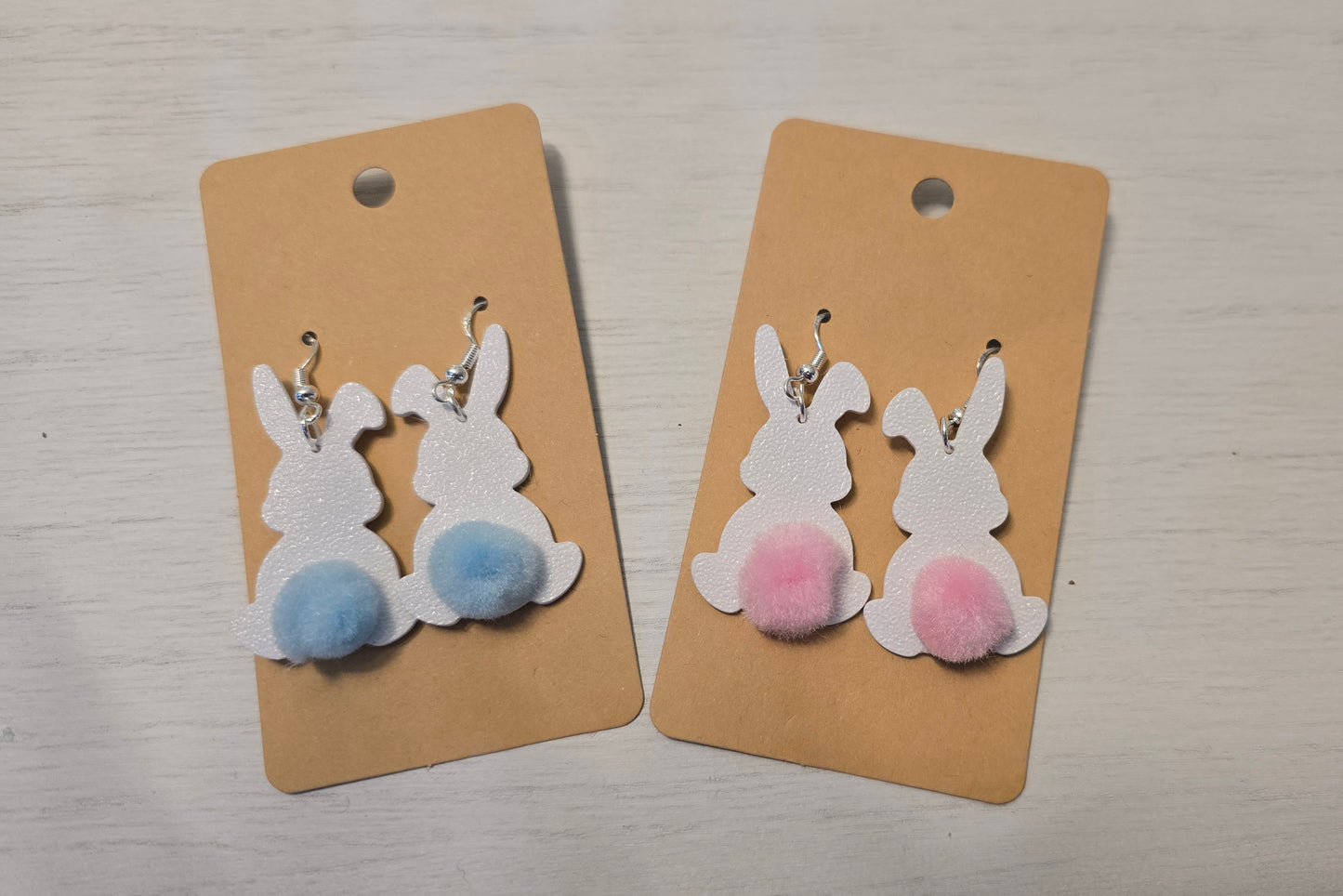 Bunny Earrings with Fluffy Butt